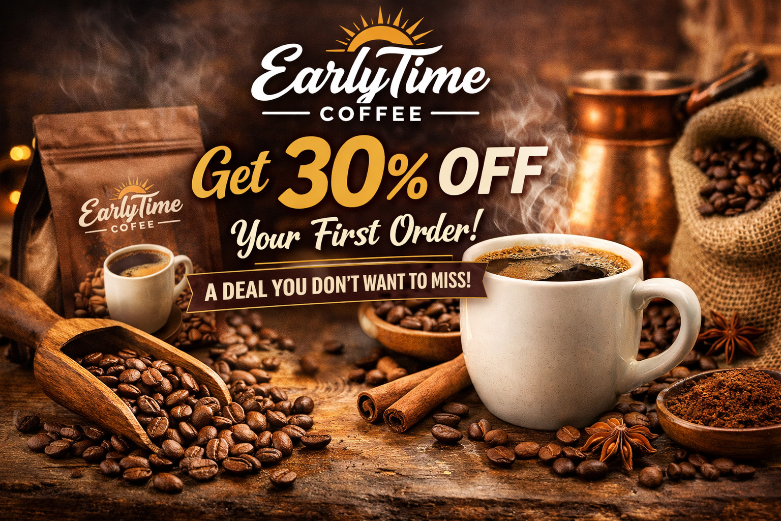Get 30% Off Your First Order of EarlyTime Coffee – A Deal You Don’t Want to Miss!