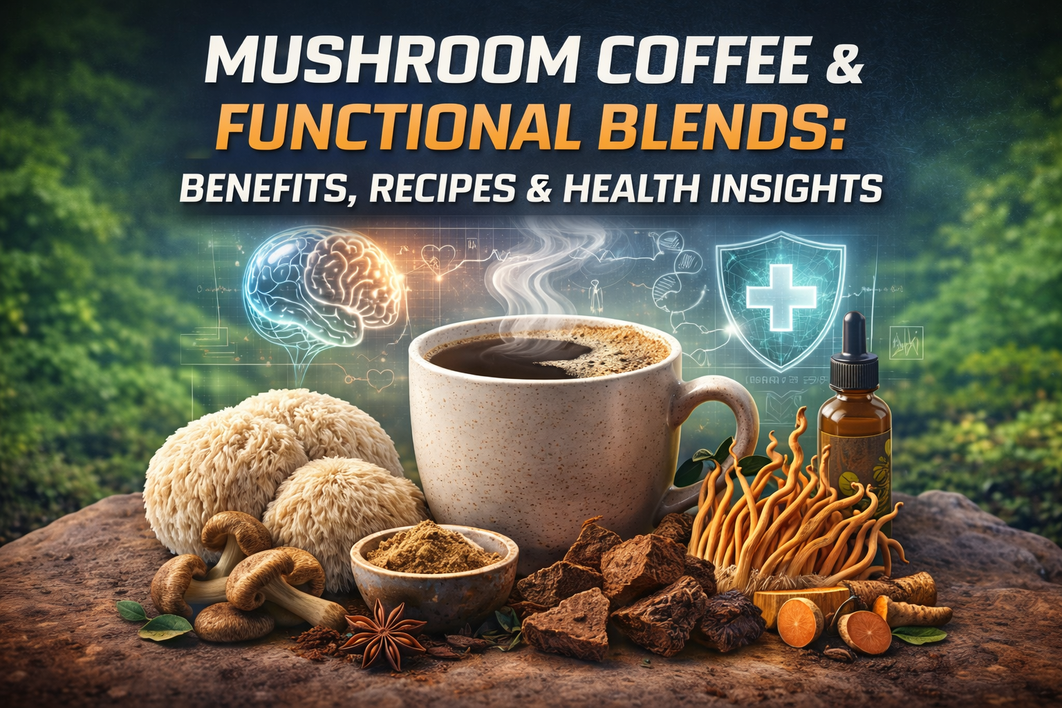 Mushroom Coffee & Functional Blends: Benefits, Recipes & Health Insights
